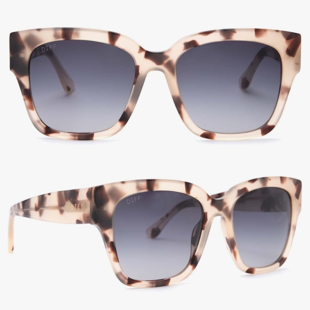 DIFF Bella II oversized square shape sunglasses. UV Protection. New!